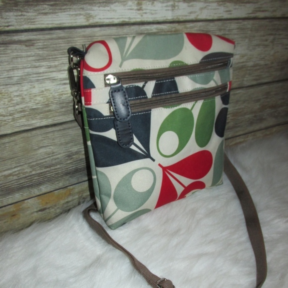 Orla Kiely Acron Cup Multi-Color Print Crossbody - Picture 2 of 8